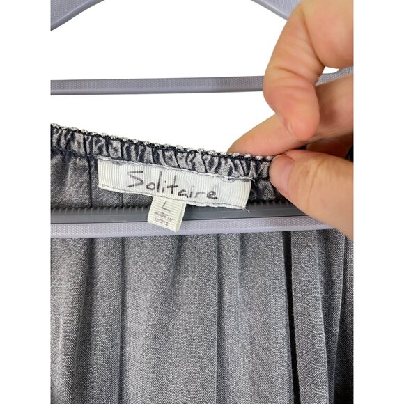 Solitaire Boho Womens Blouse With Embroidered Balloon Sleeves - Picture 3 of 7